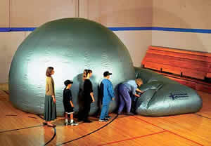 The dome can bet set up in almost any gymnasium!